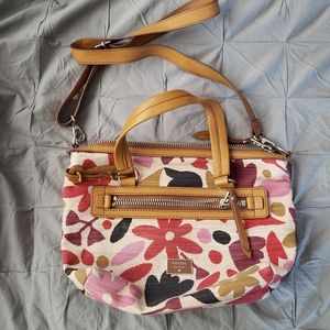 Fossil crossbody canvas floral purse